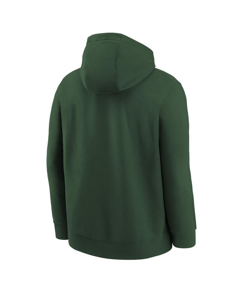 Big Boys and Girls Hunter Green Milwaukee Bucks 2025/26 Club Fleece Practice Hoodie