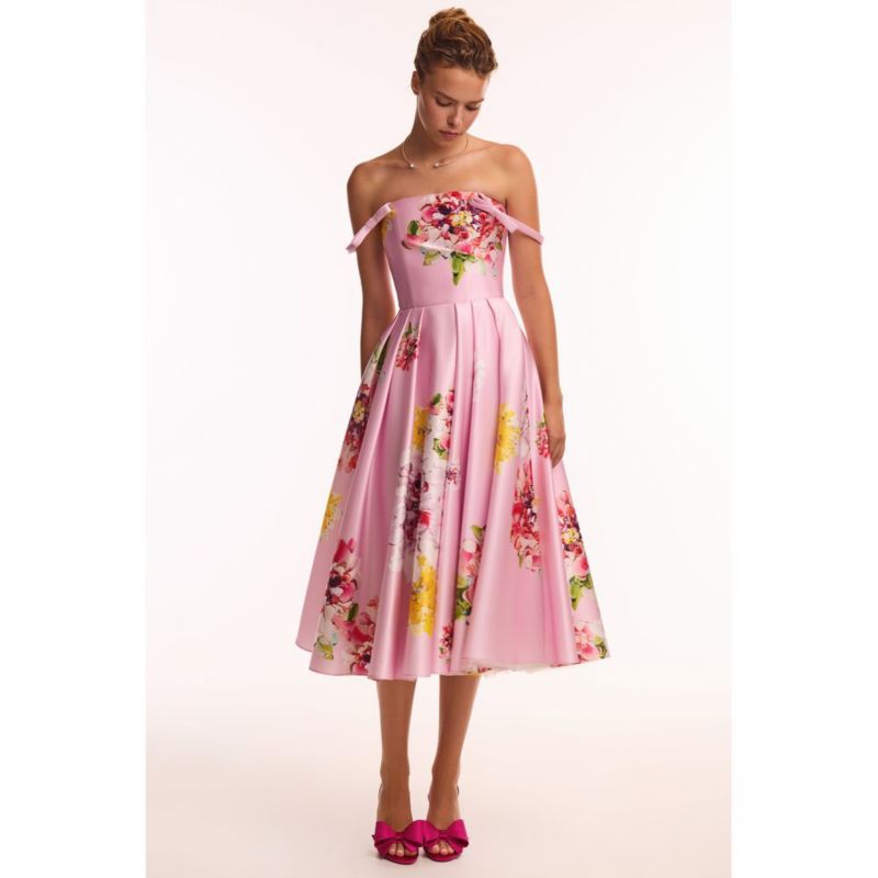 Women's Tea-length floral dress