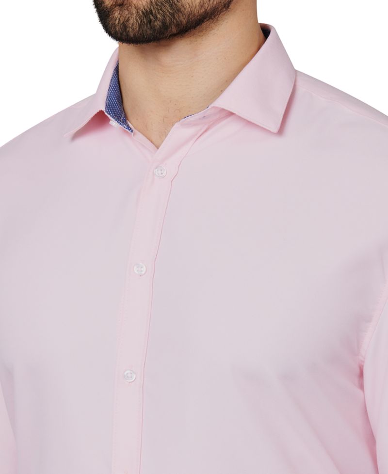 Men's Regular Fit Solid Wrinkle Free Performance Dress Shirt