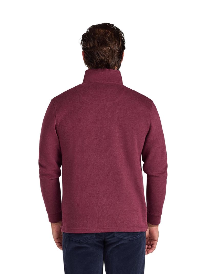 Men's Big & Tall French Rib Quarter Zip Classic-Fit Cotton-Blend Sweatshirt