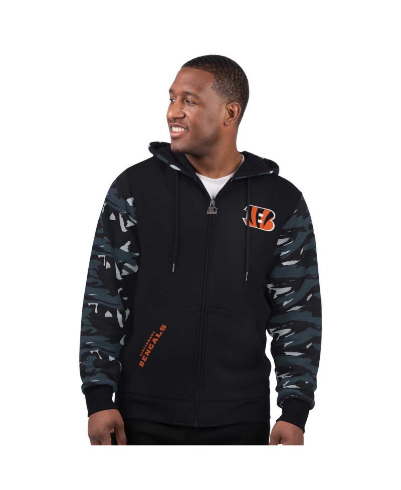 Men's Black Cincinnati Bengals Thursday Night Gridiron Full-Zip Hoodie