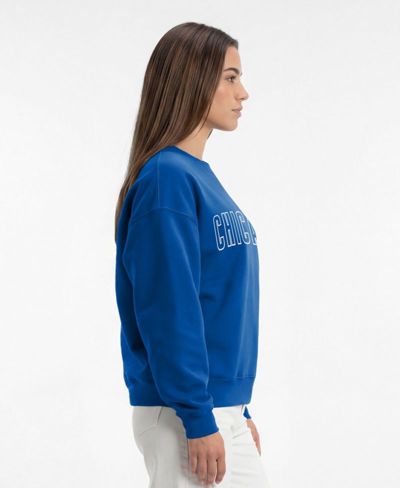 Women's All-Star Chicago Cubs Relaxed-Fit Midweight Cotton-Blend Sweatshirt