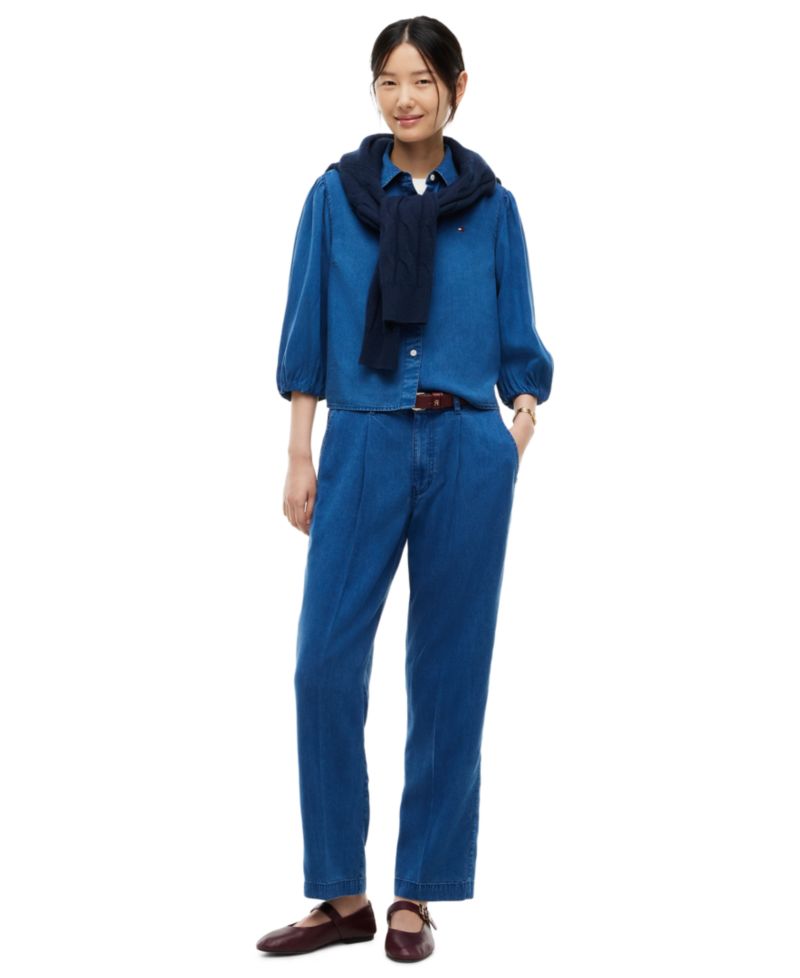 Women's Chambray Tapered Pants