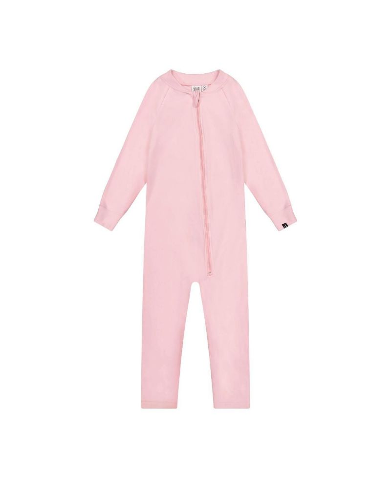 Little and Big Girl ( 6b to 14 ) One Piece Thermal Underwear Pale