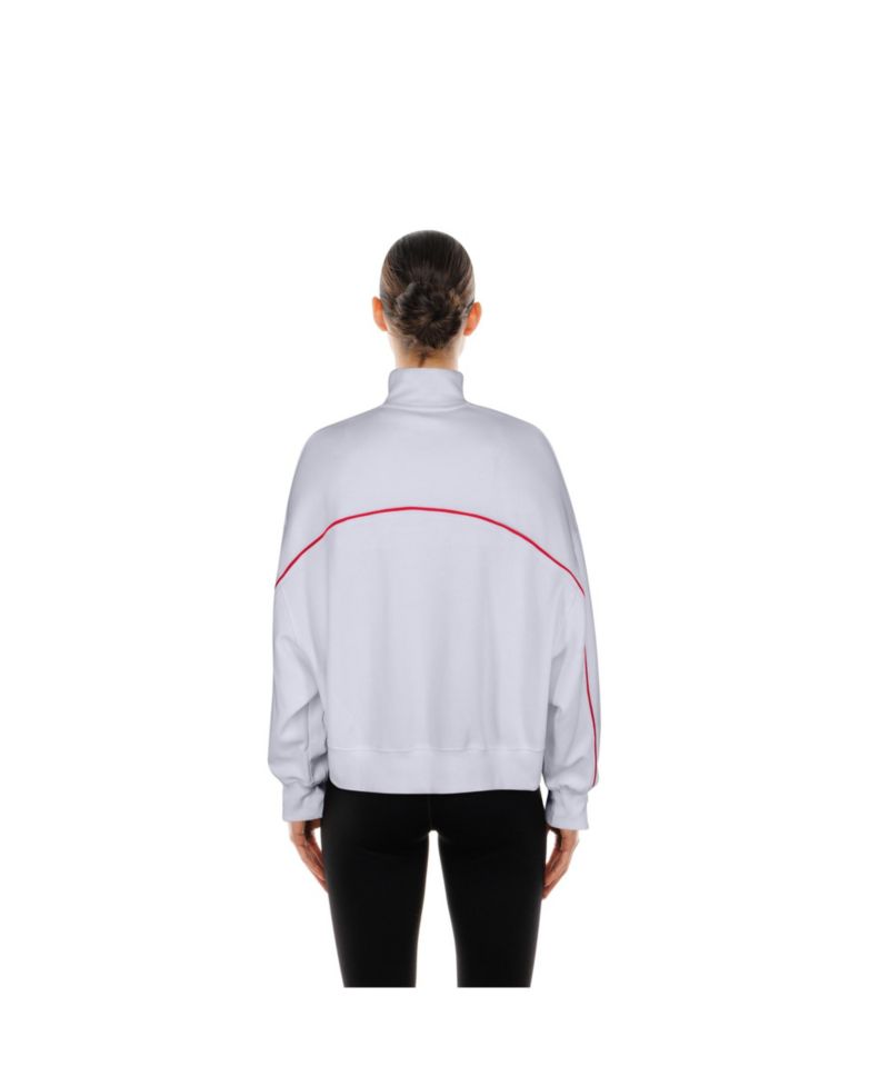 Women's White Kansas City Chiefs Functional Fandom Quarter-Zip Sweatshirt