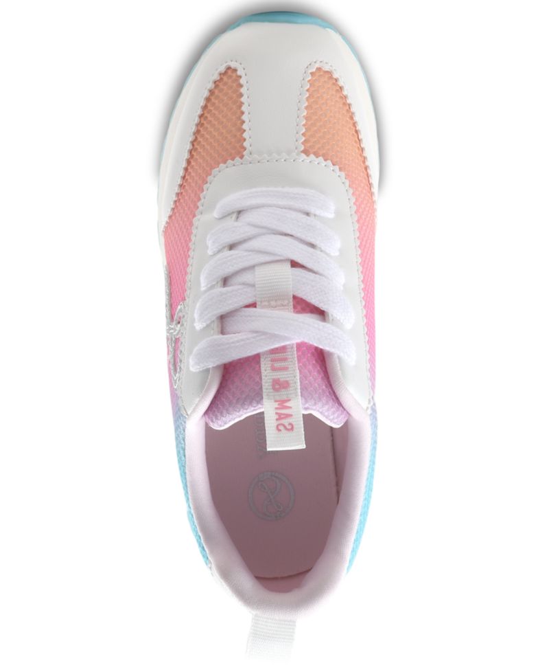 Girls' Rosa Wide Glitter Logo Lace-Up Sneakers