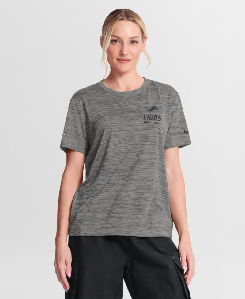 Women's Detroit Lions Sideline Velocity Crewneck T-Shirt
