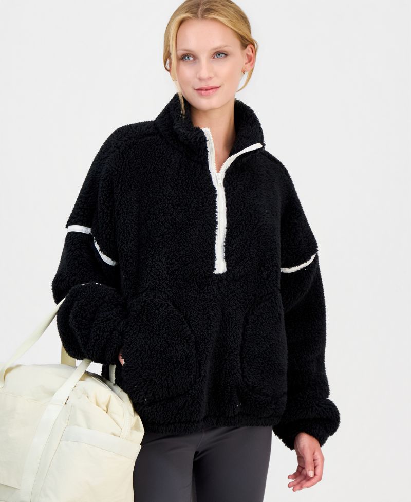 Women's Sherpa Half-Zip Mock Neck Pullover