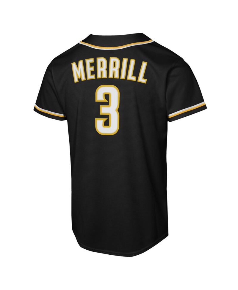 Big Boys and Girls Jackson Merrill Black San Diego Padres Fashion Replica Player Jersey