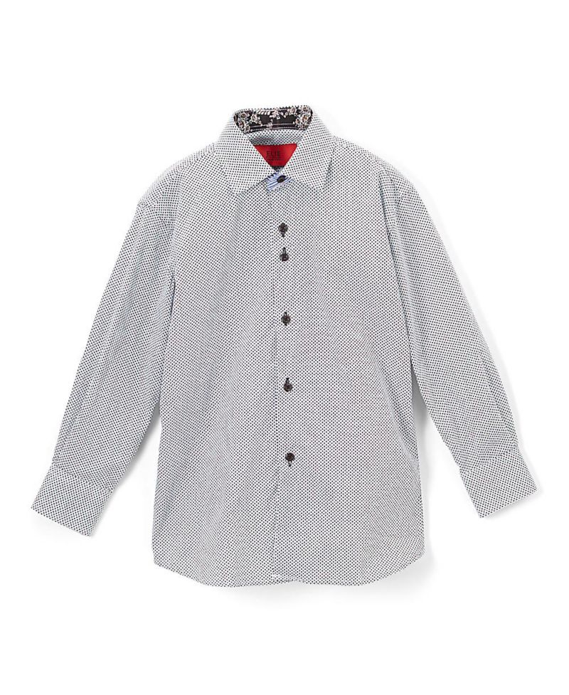 Little Boys Black Button-Down Slim Fit Shirt