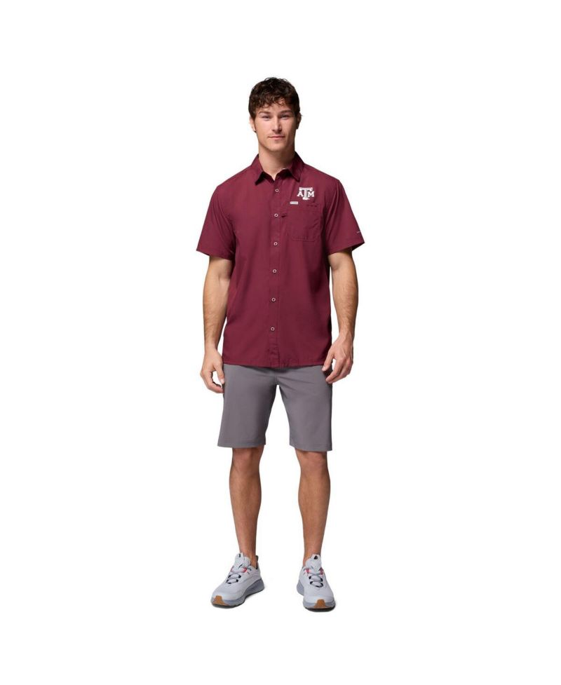 Men's Maroon Texas A&M Aggies Slack Tide Camp Button-Up Shirt