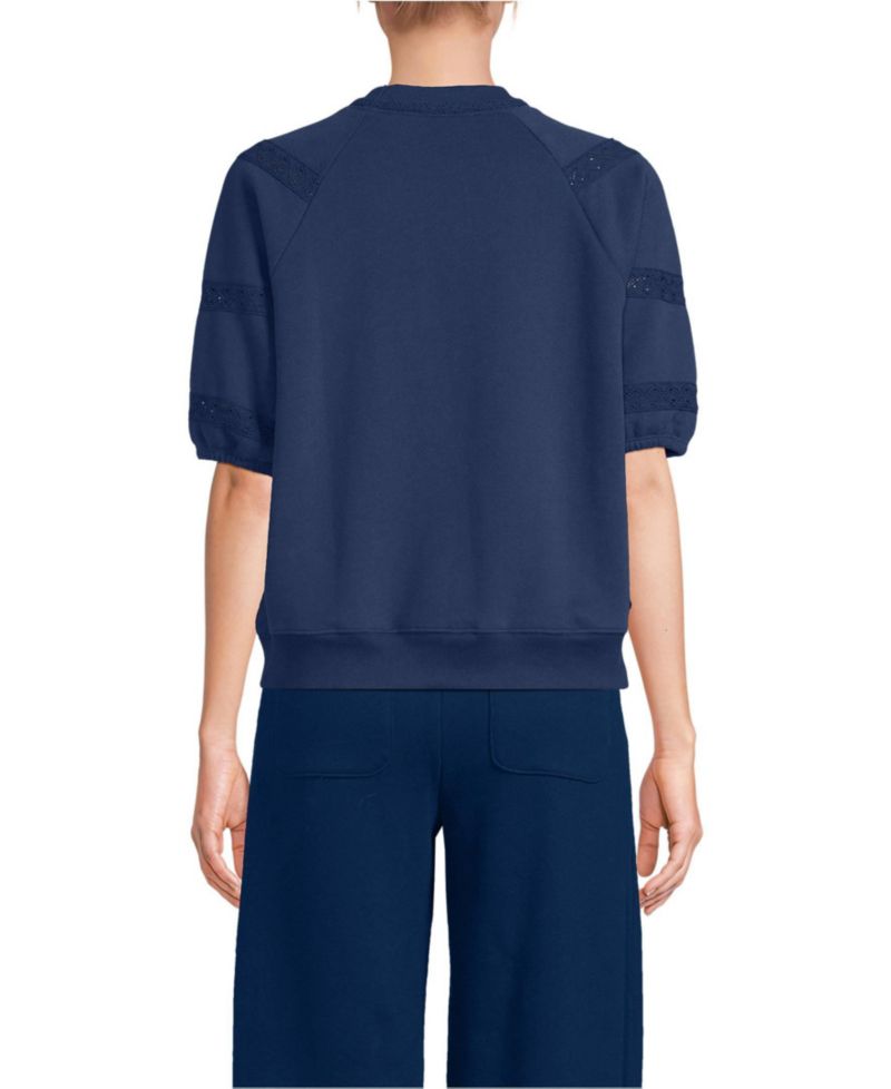 Women's Serious Sweats Puff Lace Sleeve Sweatshirt