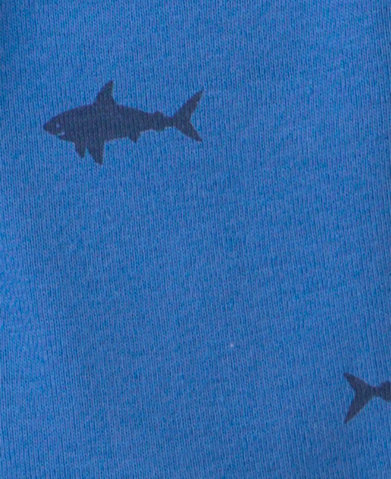 Baby and Toddler Boys' Shark Short-Sleeve T-Shirt and Shorts Snug-Fit Cotton Pajama, 4-Piece Set