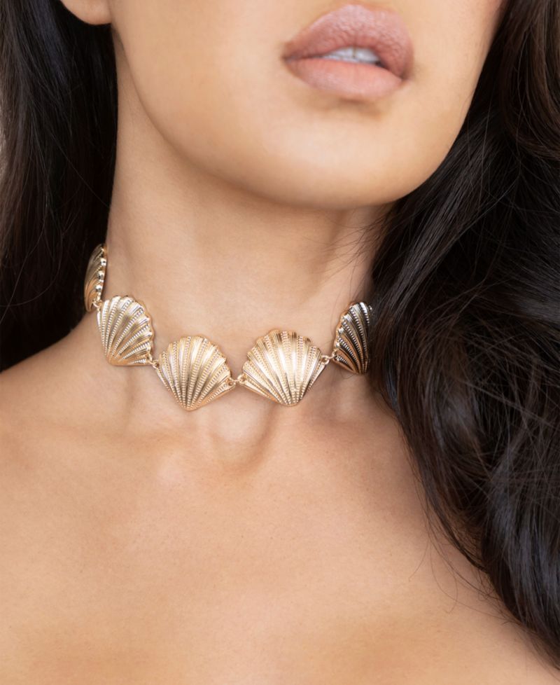 18k Gold Plated Scallop Shell Body Chain