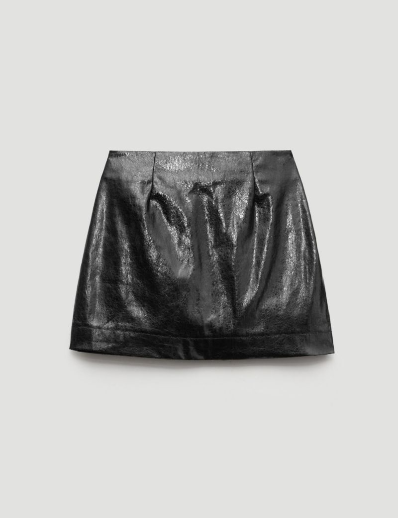 Women's Crackle Patent Mini Skirt