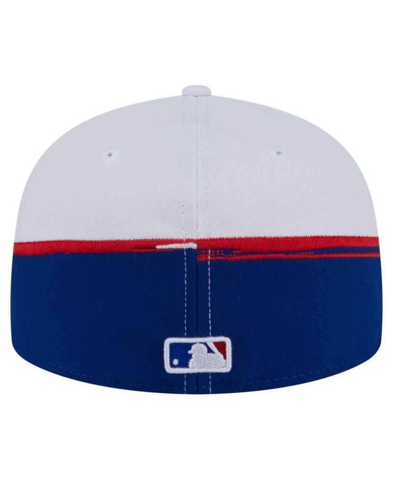 Men's Royal/White Chicago Cubs Paint Stroke 59FIFTY Fitted Hat