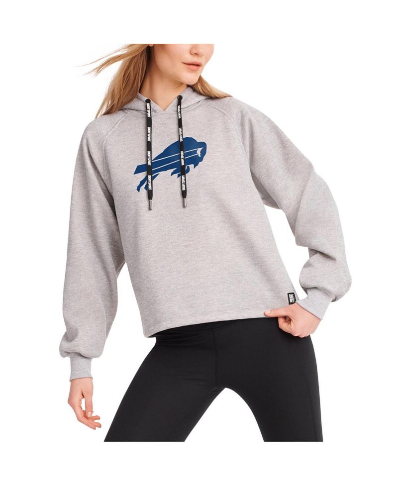 Women's Heather Gray Buffalo Bills Debbie Dolman Raglan Pullover Hoodie
