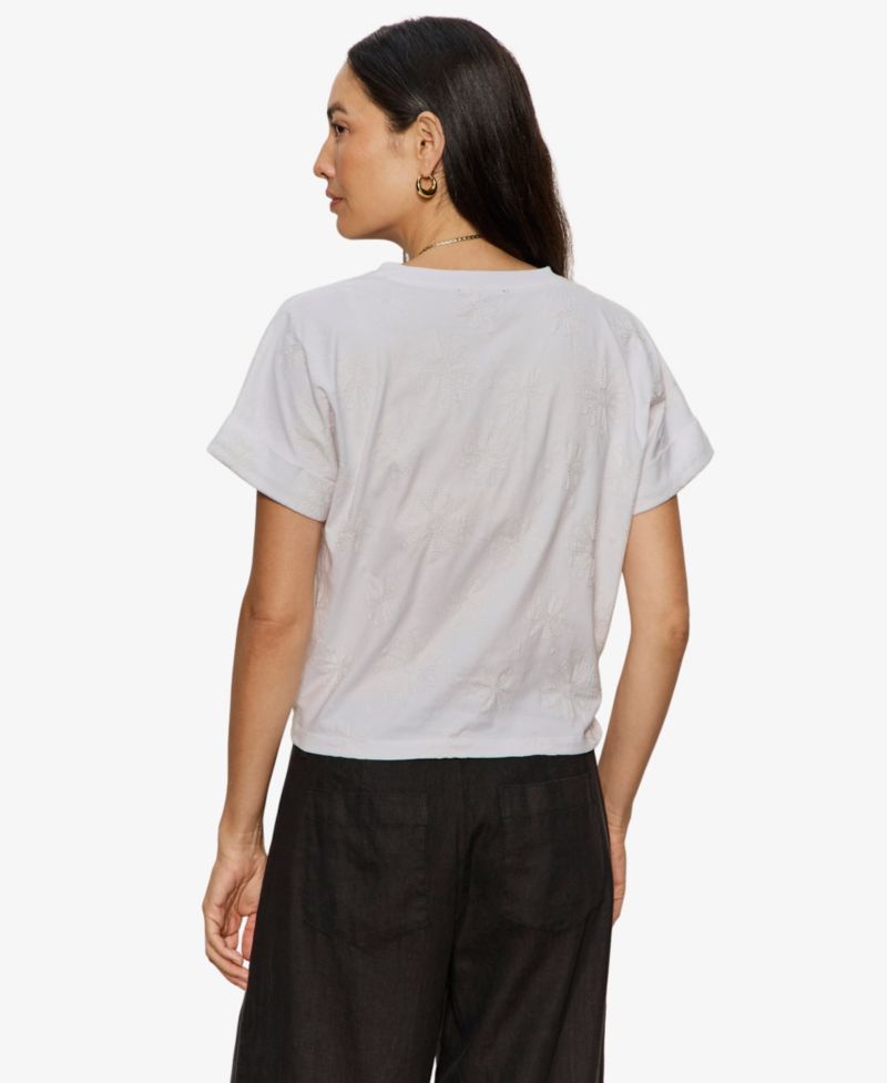 Petite All Day Tie-Front Crewneck T-Shirt