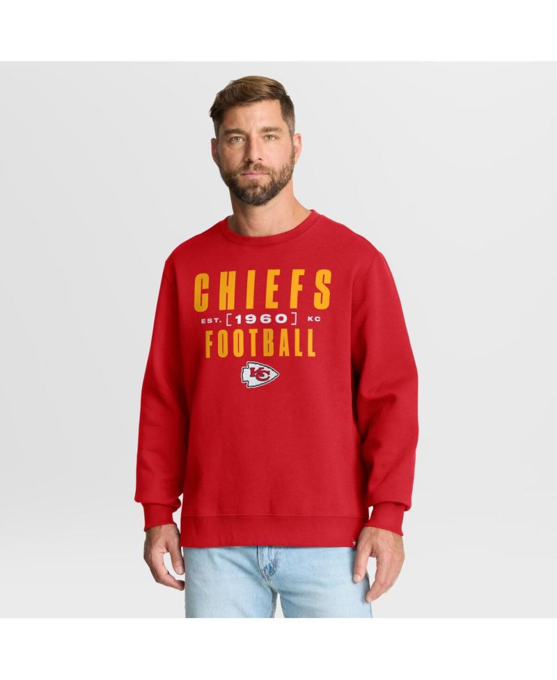 Men's Red Kansas City Chiefs Powerful Throw Legacy Pullover Sweatshirt