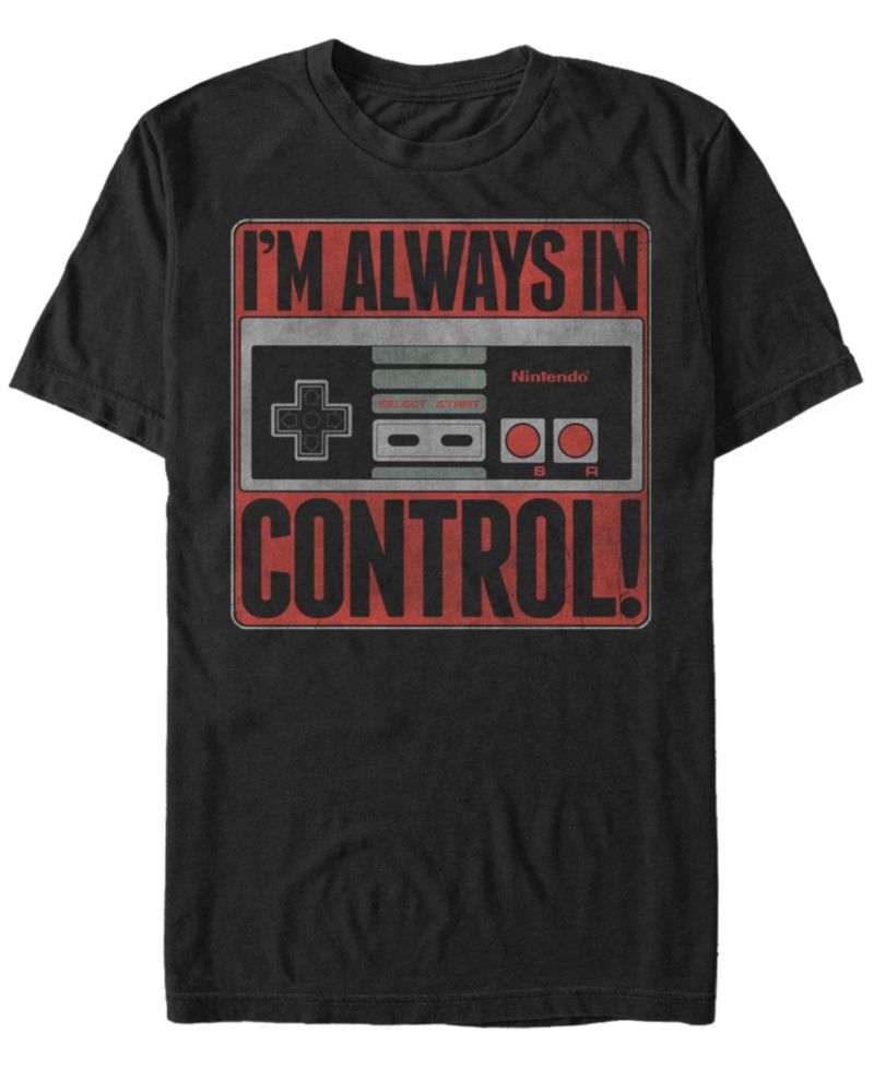 Nintendo Men's NES Controller I'M Always In Control Short Sleeve T-Shirt