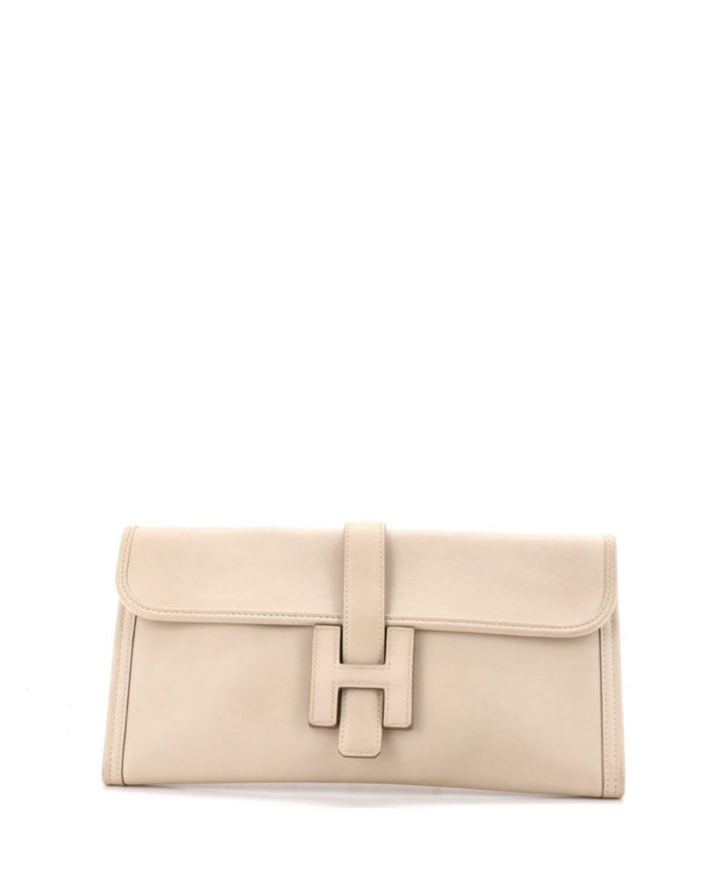 Pre-Owned Herm&eacute;s 29 Jige Elan Small Leather Clutch