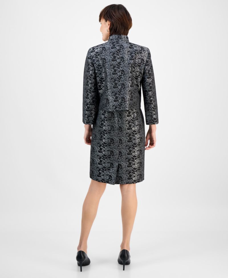 Women's Open-Front Jacket & Sleeveless 2 Piece Dress Suit