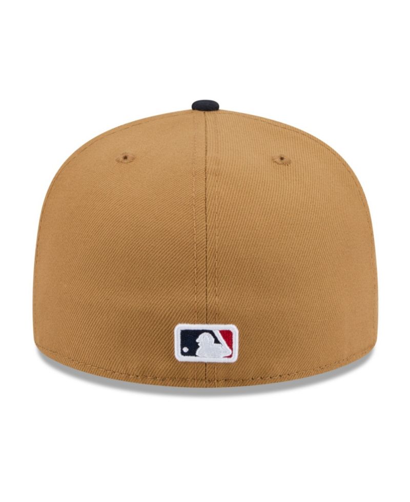 Men's Tan Boston Red Sox Fruit Sticker 59FIFTY Fitted Hat