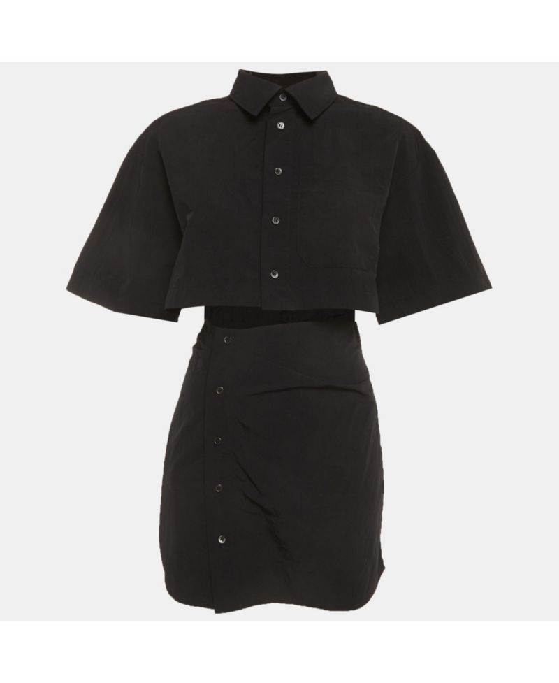 Women's Crepe Twisted Shirt Dress