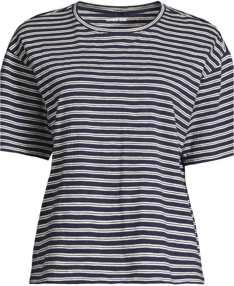 Plus Size Short Sleeve Slub Jersey T-Shirt