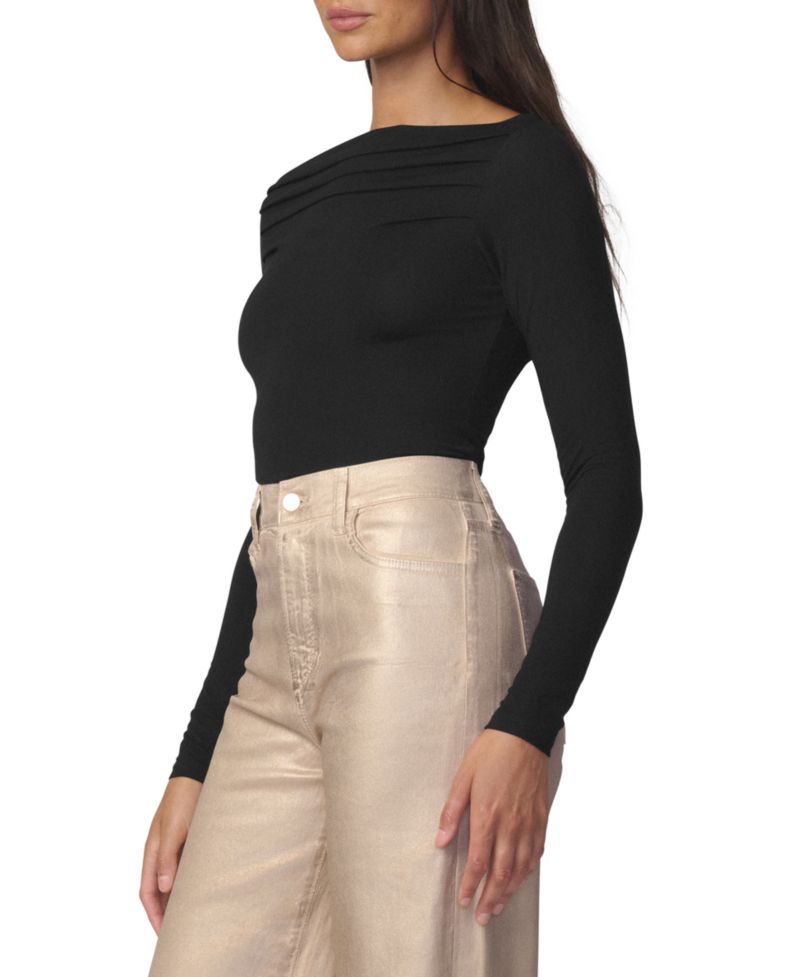 Women's Pleated Off-The-Shoulder Blouse