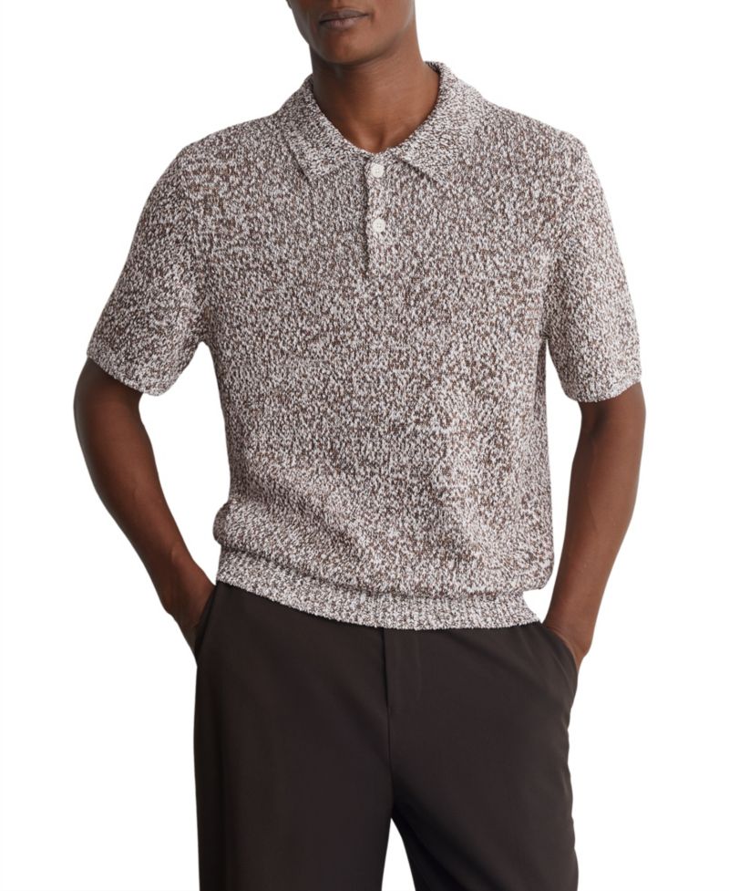 Men's Marco Relaxed-Fit Marled Cotton-Blend Polo Shirt