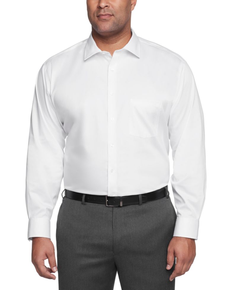 Big & Tall Men's Ultra Wrinkle Free Solid Dress Shirt