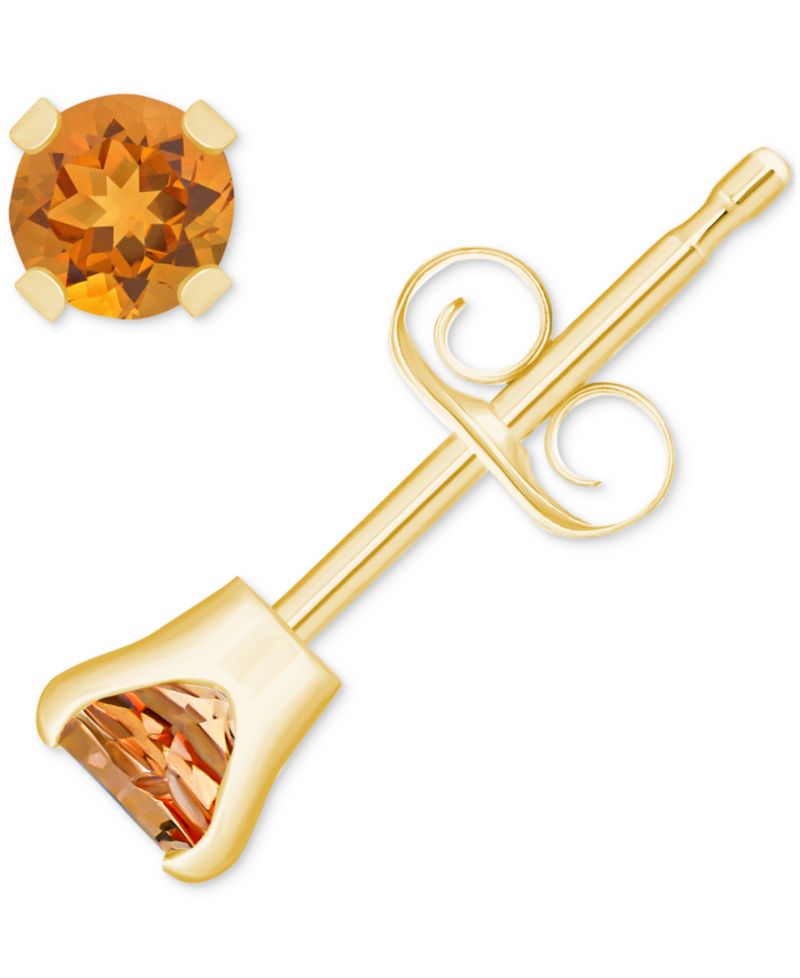 Rhodolite Garnet Stud Earrings (1/4 ct. t.w.) in 14k White or Yellow Gold (Also in Citrine, Sky Blue Topaz, Peridot & Opal)