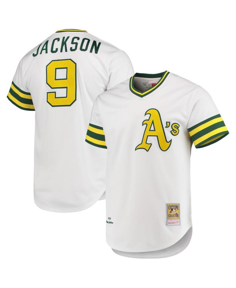 Men's Reggie Jackson White Oakland Athletics 1972 Cooperstown Collection Authentic Jersey