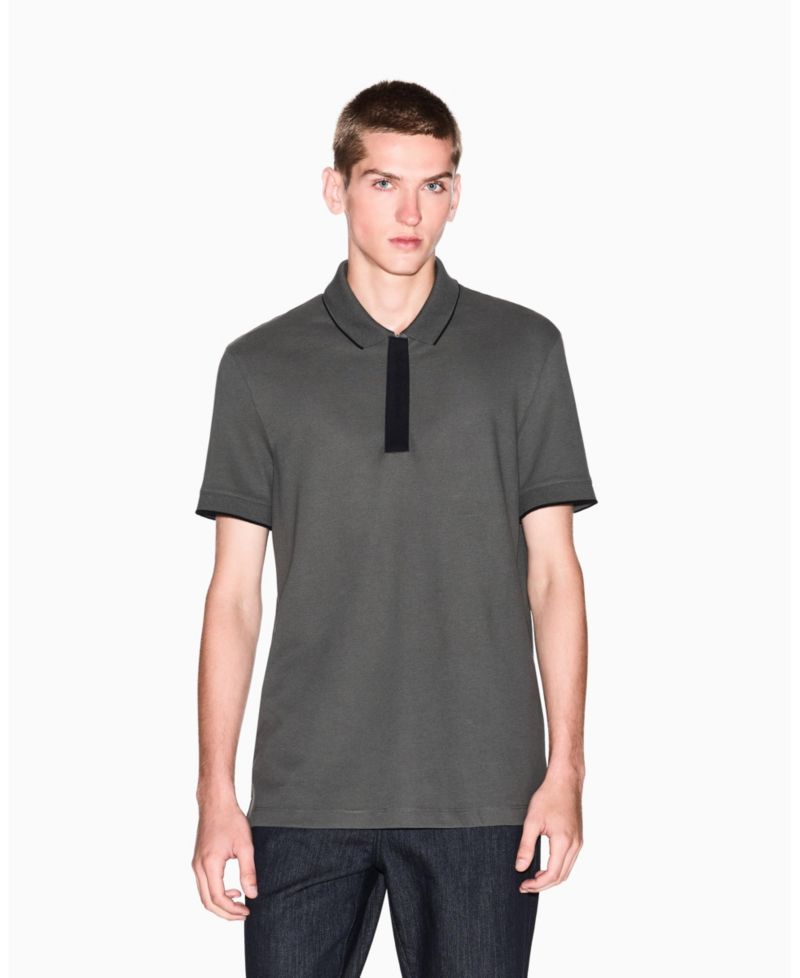 Men's Grosgrain Logo Polo Shirt