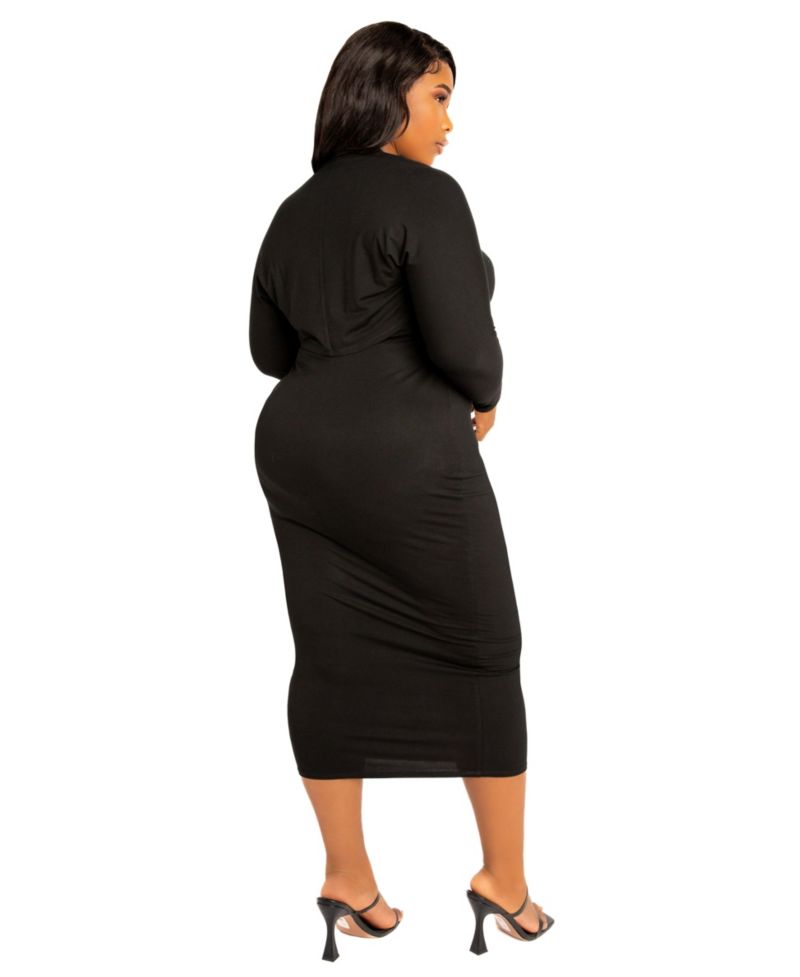 Plus Size Modal Tube Dress and Shrug Set