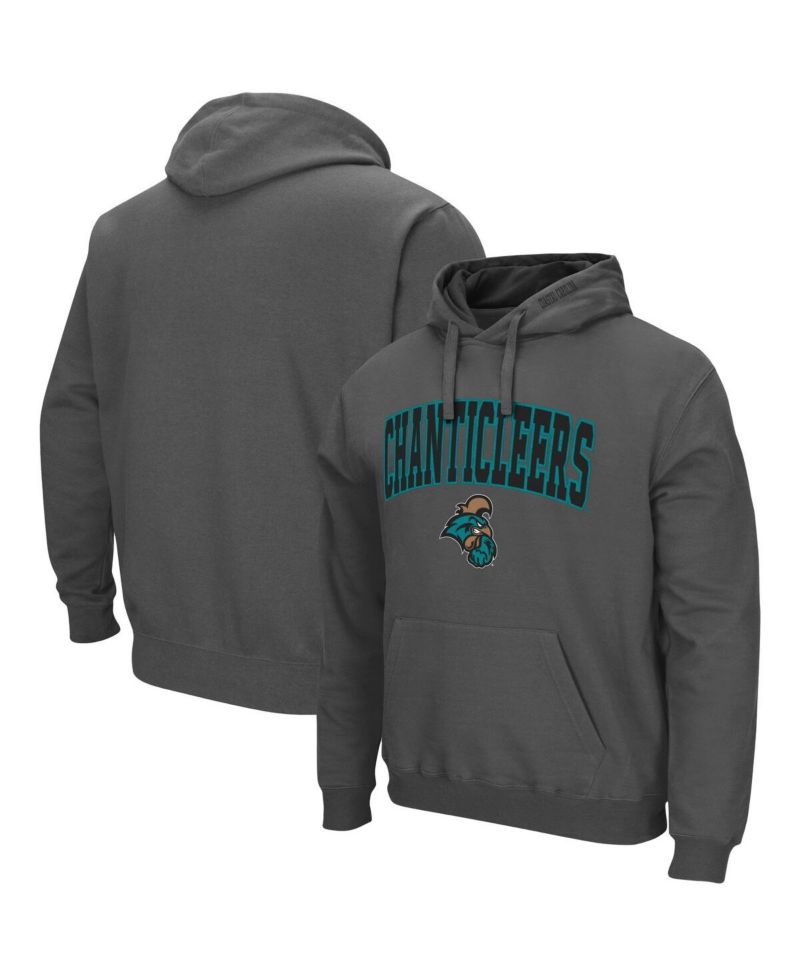 Men's Charcoal Coastal Carolina Chanticleers Arch and Logo Pullover Hoodie