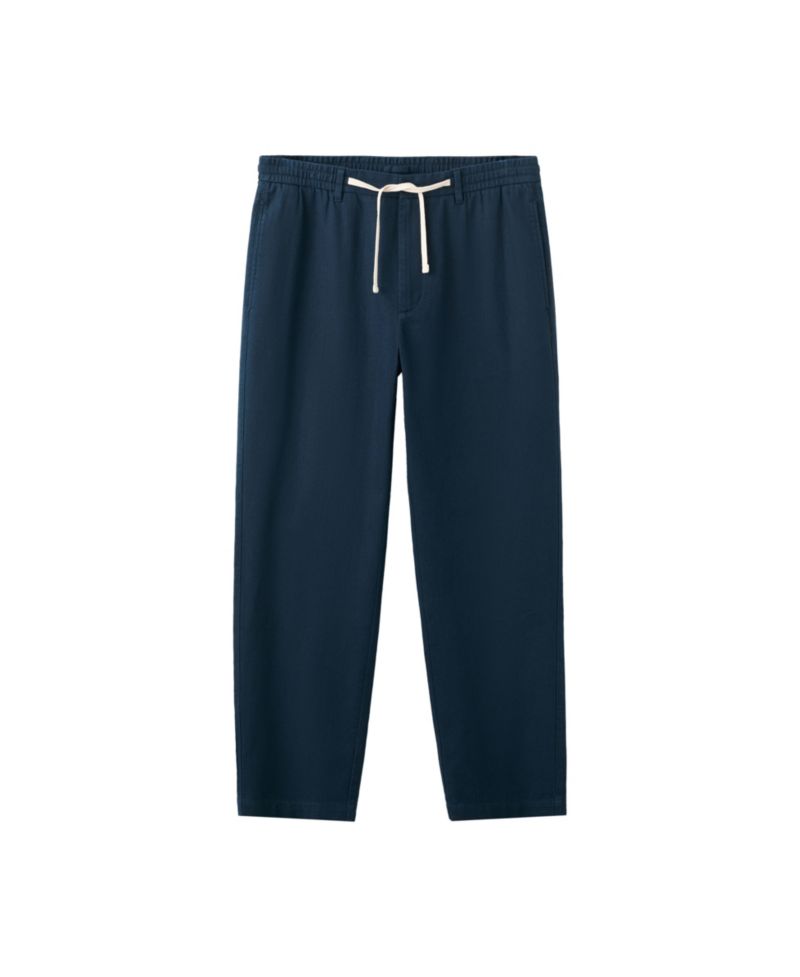 Men's New Now Relaxed-Fit Cotton-Linen Blend Trousers