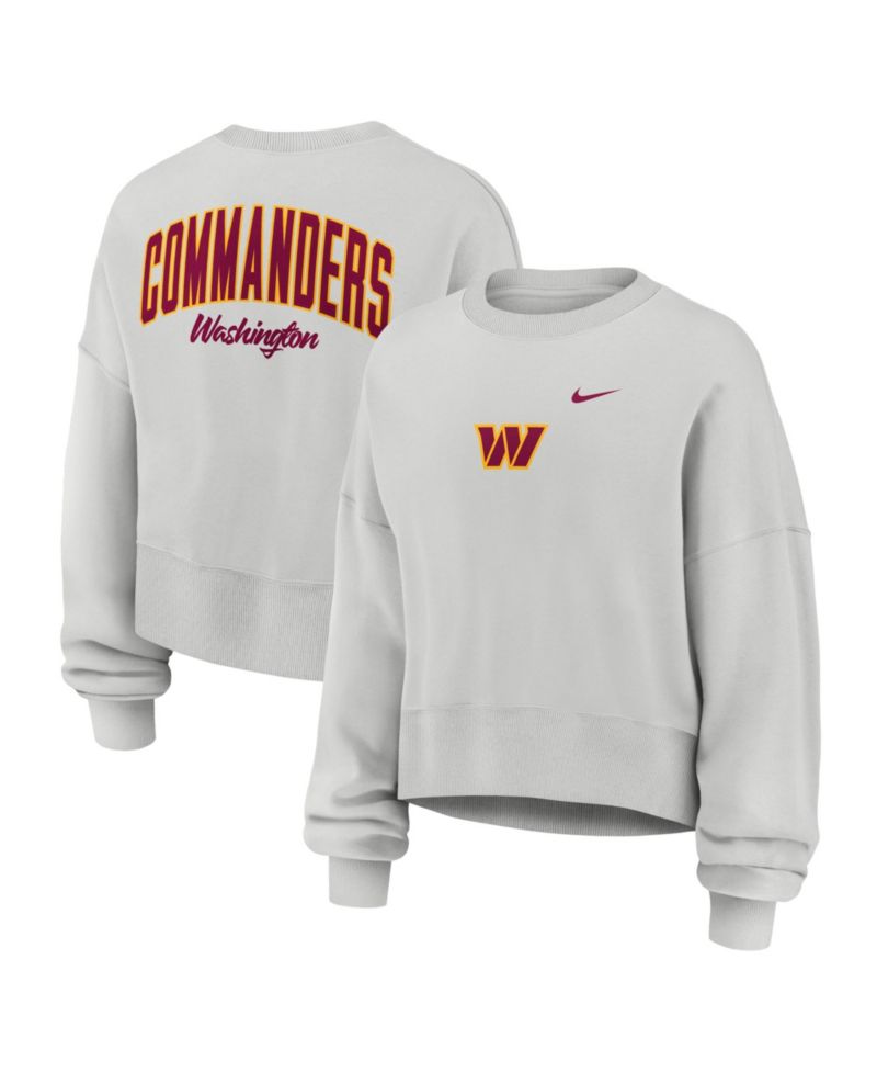 Women's Gray Washington Commanders Oversized Primetime Phoenix Fleece Sweatshirt
