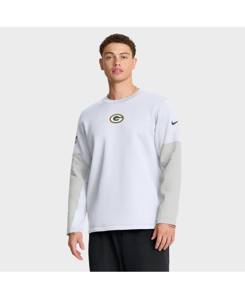 Men's White Green Bay Packers Sideline Scripted to Win Performance Long Sleeve T-Shirt