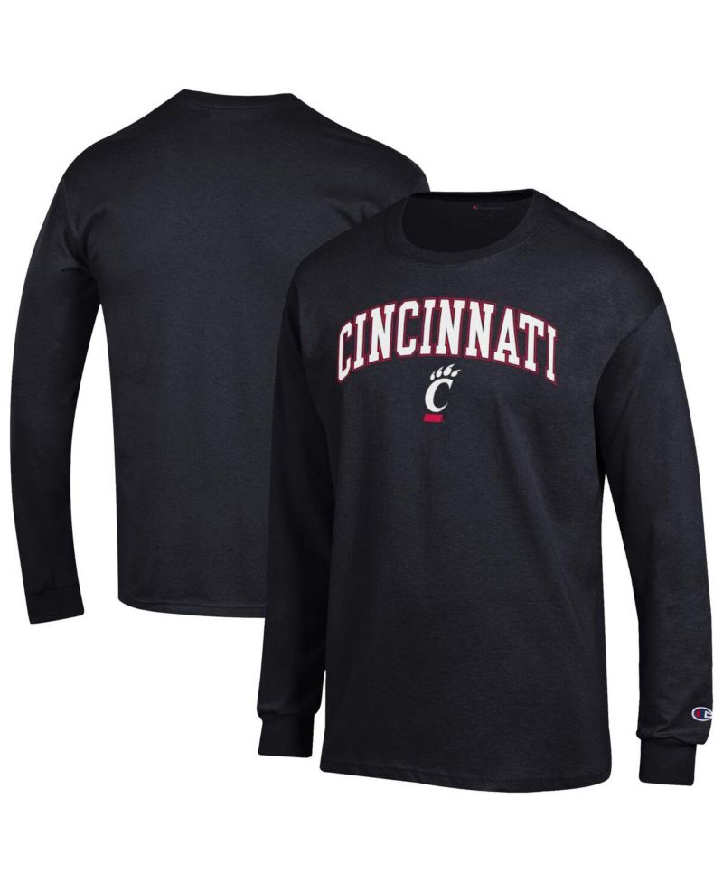 Men's Red Cincinnati Bearcats Arch Over Logo Long Sleeve T-Shirt