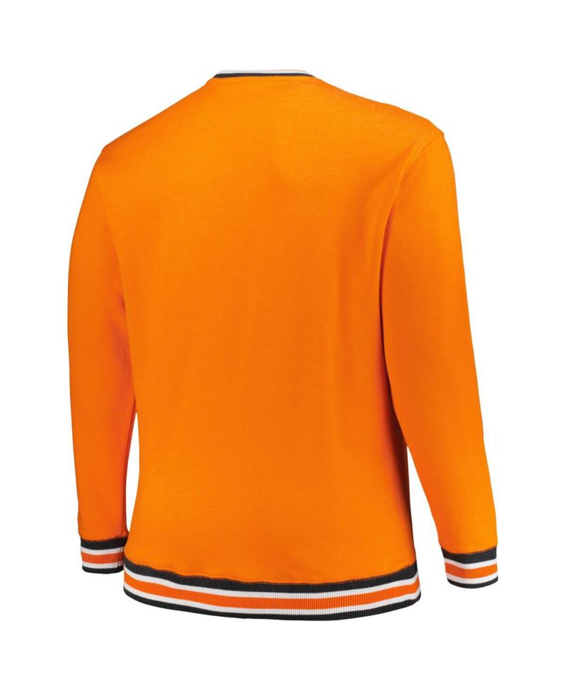 Men's Orange Cincinnati Bengals Big & Tall Pullover Sweatshirt