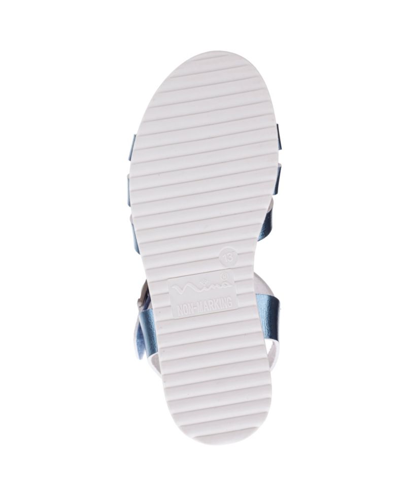 Lacey Big Girls Metallic Adjustable strap Sandals