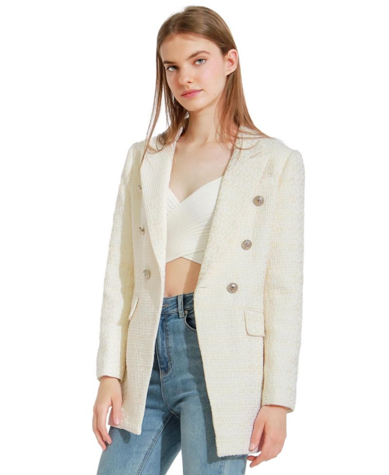 Princess Polina Textured Weave Blazer
