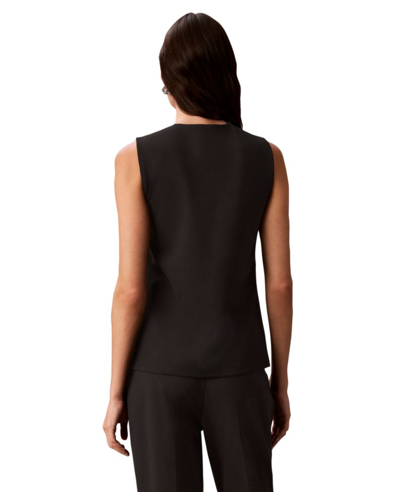 Petite V-Neck Banded Shell Top