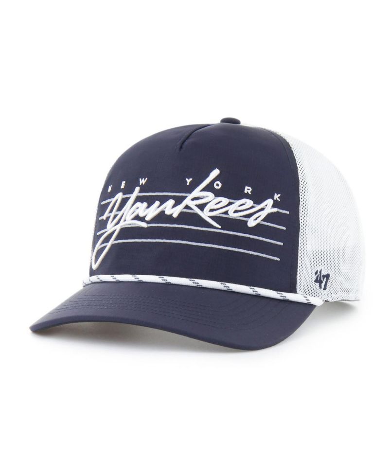 Men's Navy New York Yankees Brrr Downburst Mesh Hitch Adjustable Hat