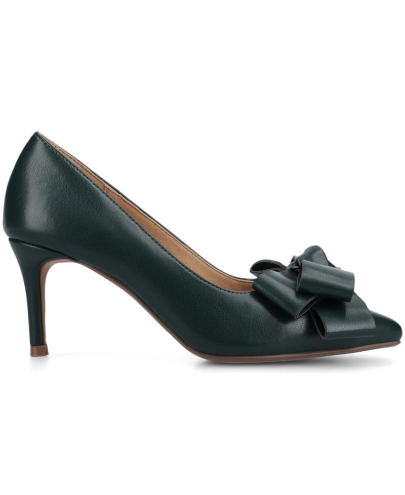 Women's Crystol Bow Pointed Toe Dress Pumps