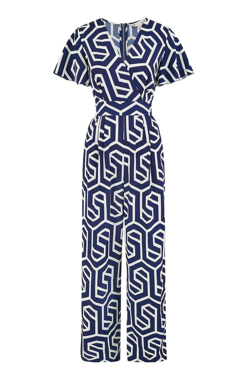 Women's Sculpting Wrap Wide Leg Maxi Jumpsuit