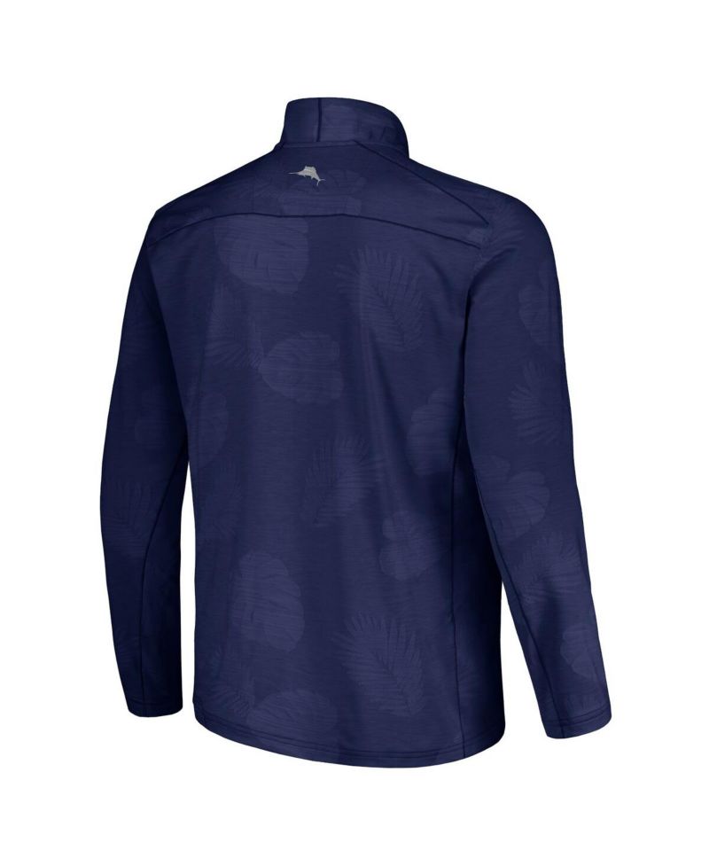 Men's Navy Michigan Wolverines Delray Frond IslandZone Half-Zip Jacket