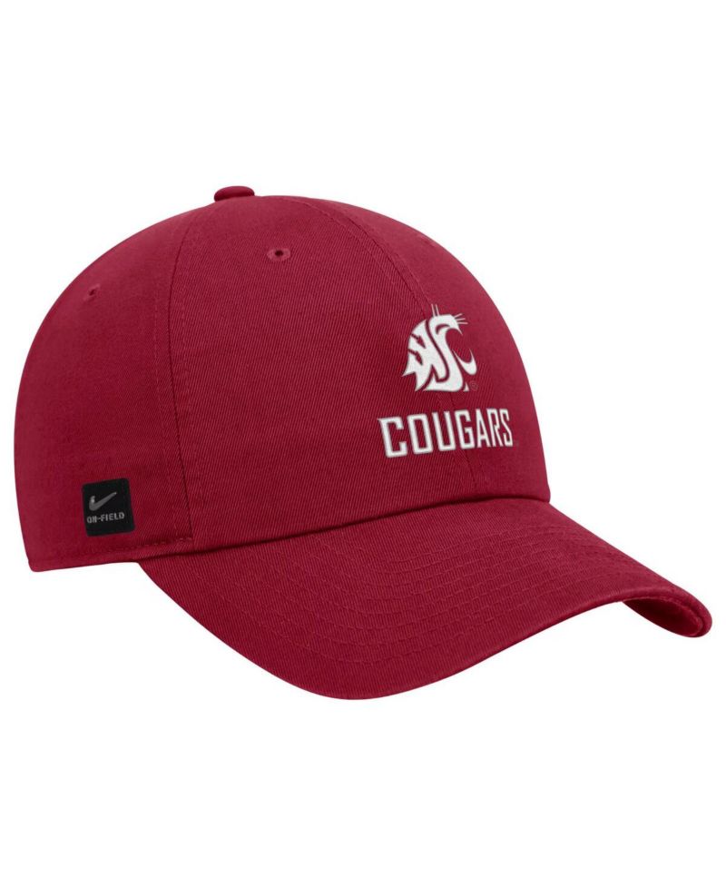 Men's Crimson Washington State Cougars 2025 On-Field Club Adjustable Hat